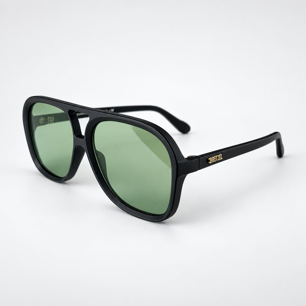 ADELAIDA Negro Mate / Verde Flash Degradé — perfil 45°