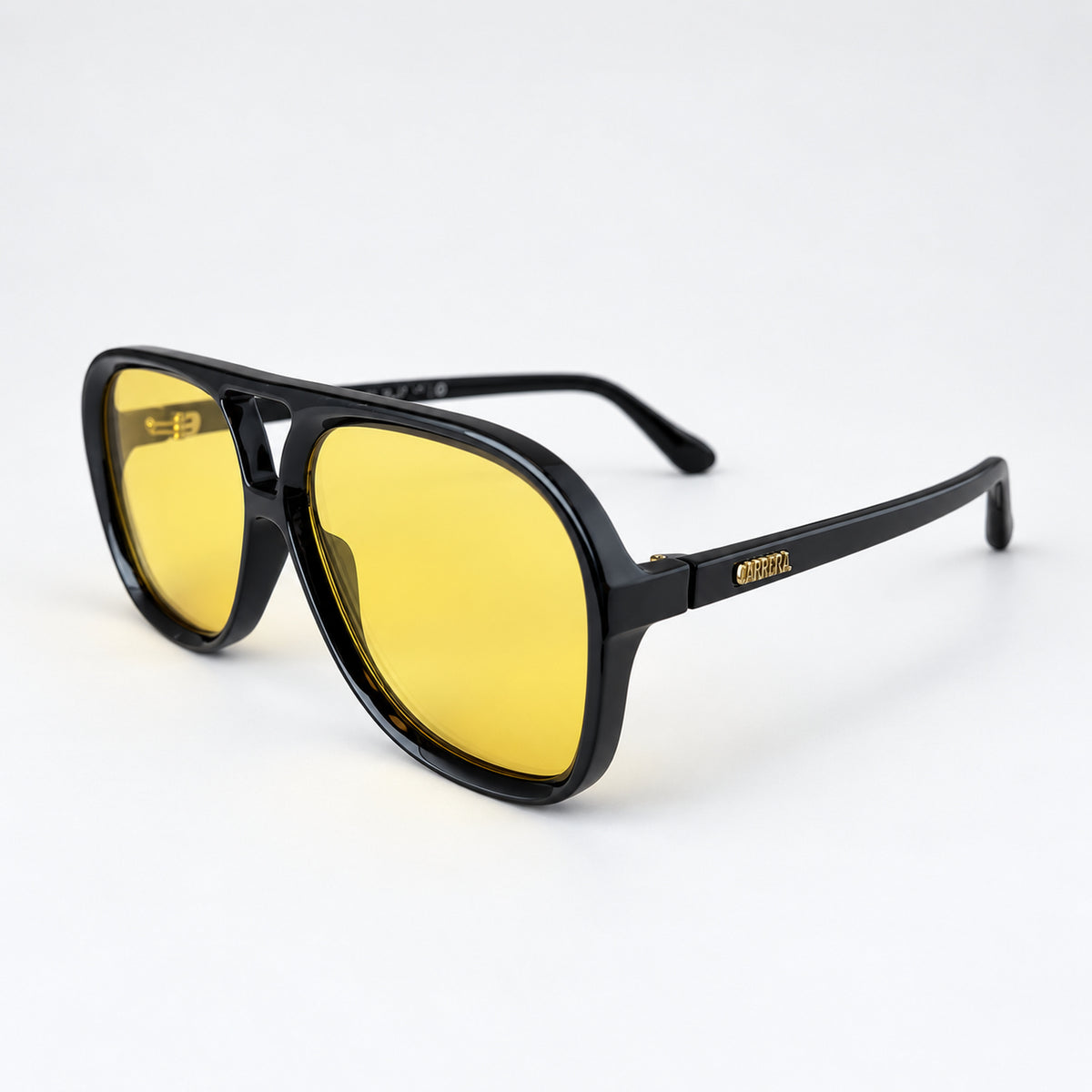 ADELAIDA Negro Brillo / Ocre — perfil 45°