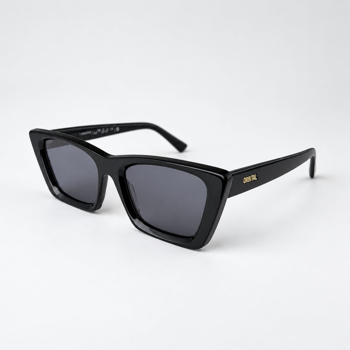 CHARLOTTE Negro Brillo / Gris — perfil 45°