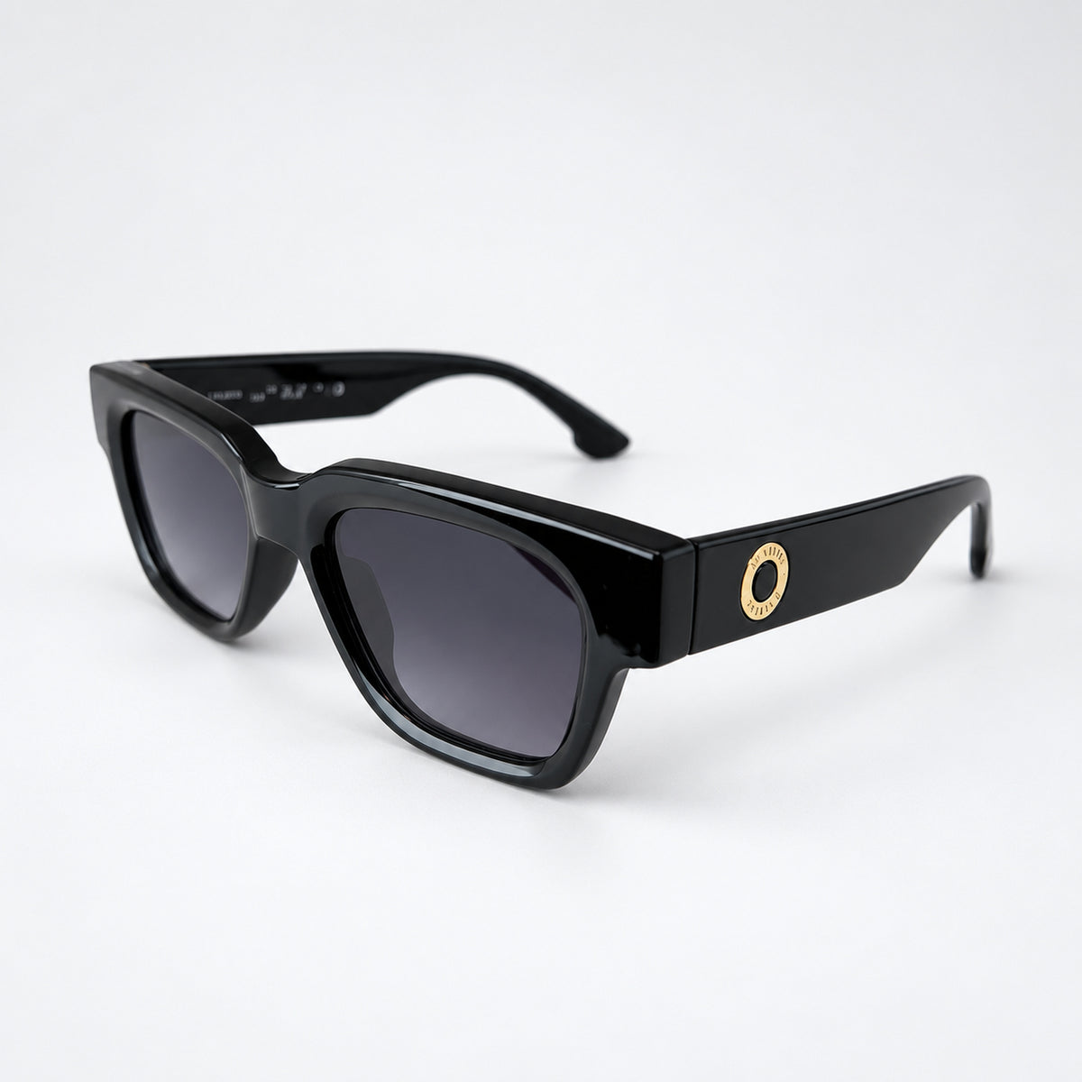PALERMO Negro Brillo / Gris — perfil 45°