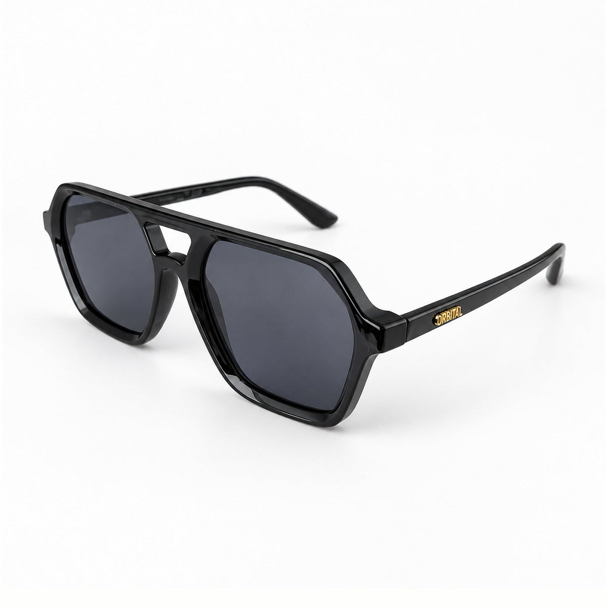 LE MANS Negro Brillo / Gris Claro — perfil 45°