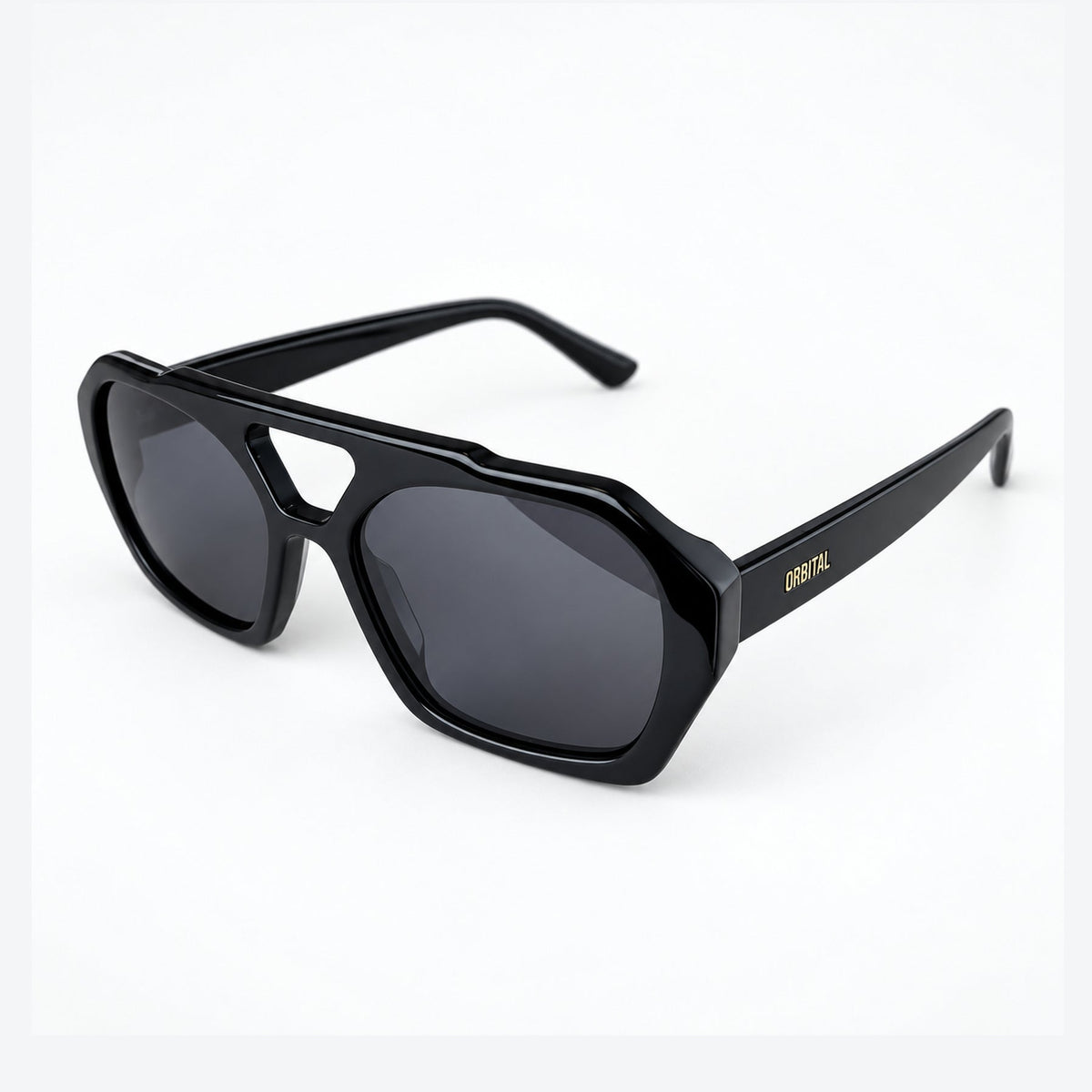YORK Negro Brillo / Gris — perfil 45°