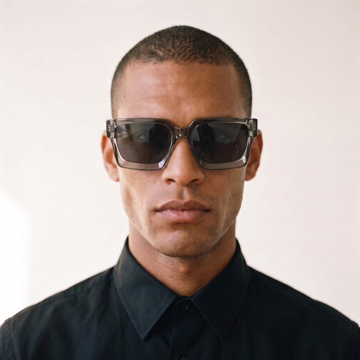 PARIS Gris Brillo Clear / Gris — en cara hombre