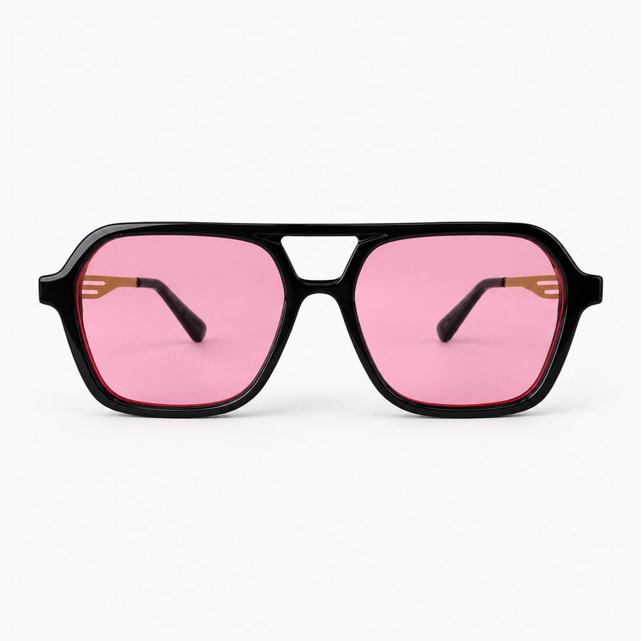 COLUMBIA Negro Brillo Compacto / Rosa