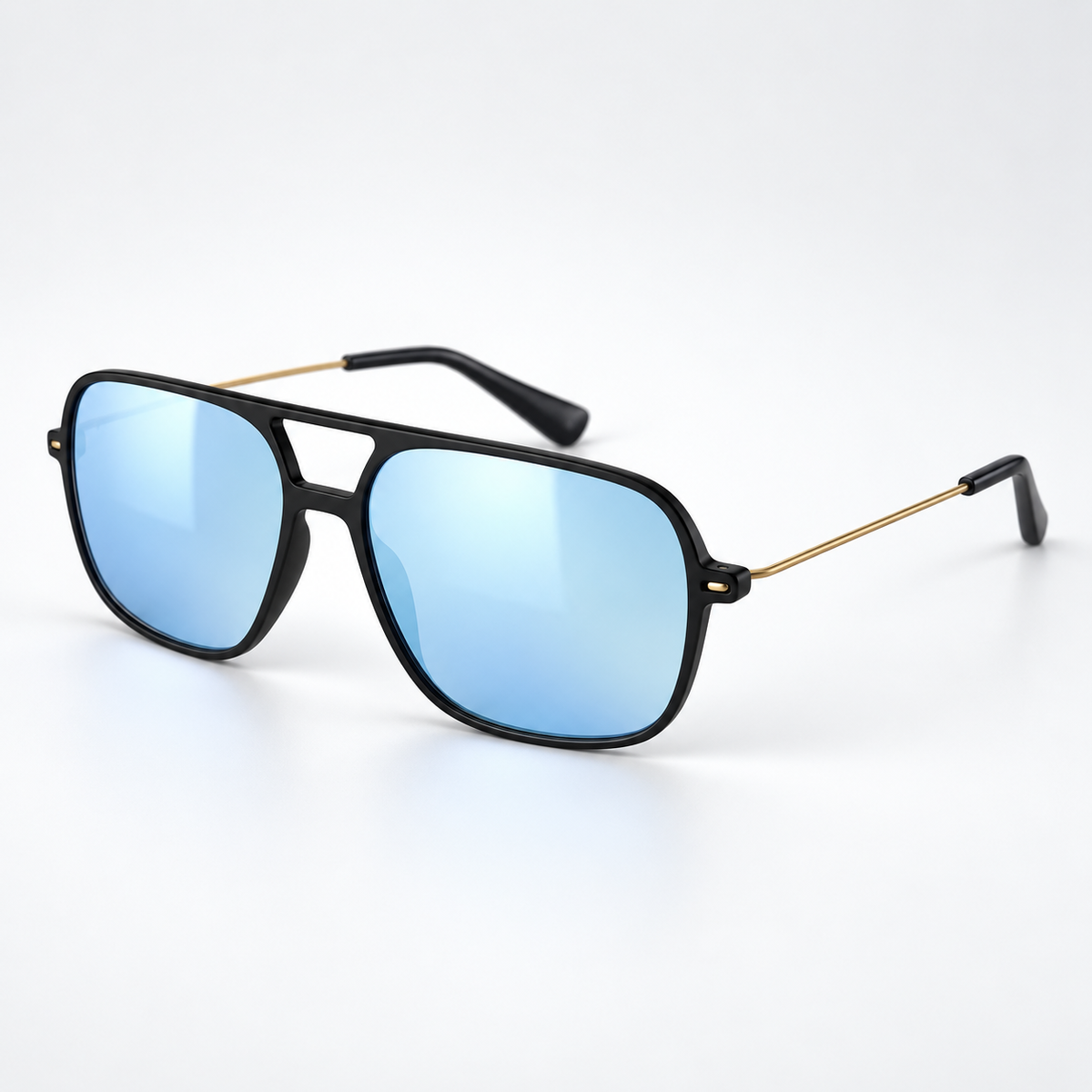 SUBLIME Negro Mate / Celeste Flash - tres cuartos